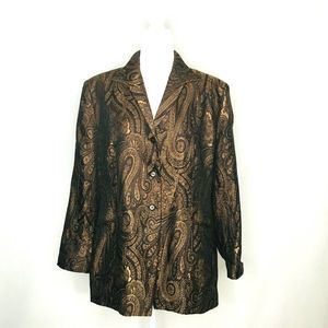 Jones New York women's blazer brocade plus size